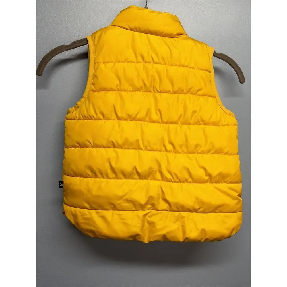 GAP Kids Puffer Vest Yellow Mustard Lightweight Quilted Zip Sleeveless Winter 2T